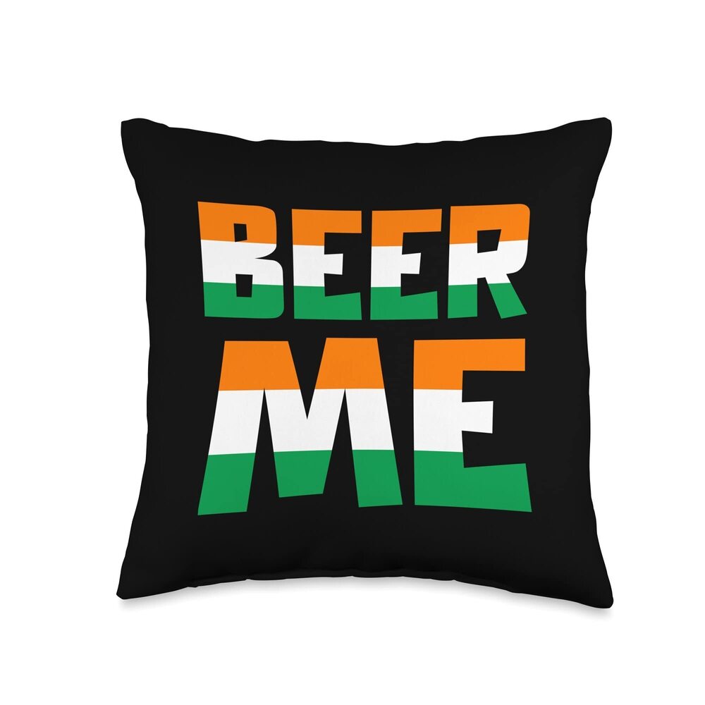 3393 St Patrick's Day Beer Me Throw Pillow